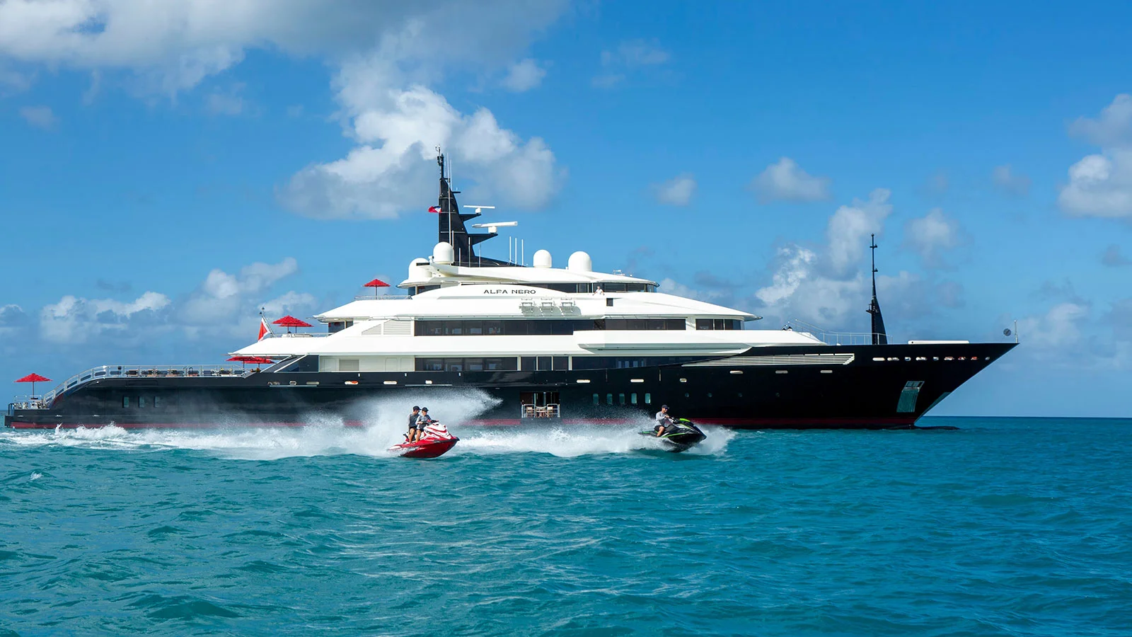 Alfa Nero luxury motor yacht at sea